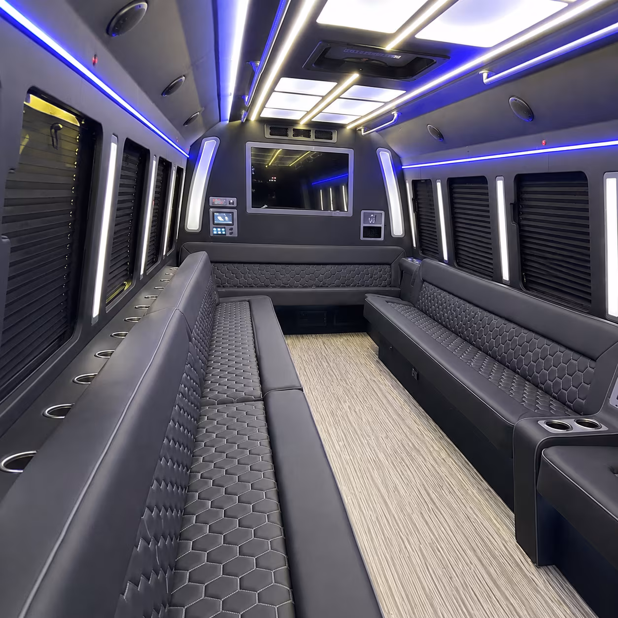 lauderhill 40 passenger party bus inside