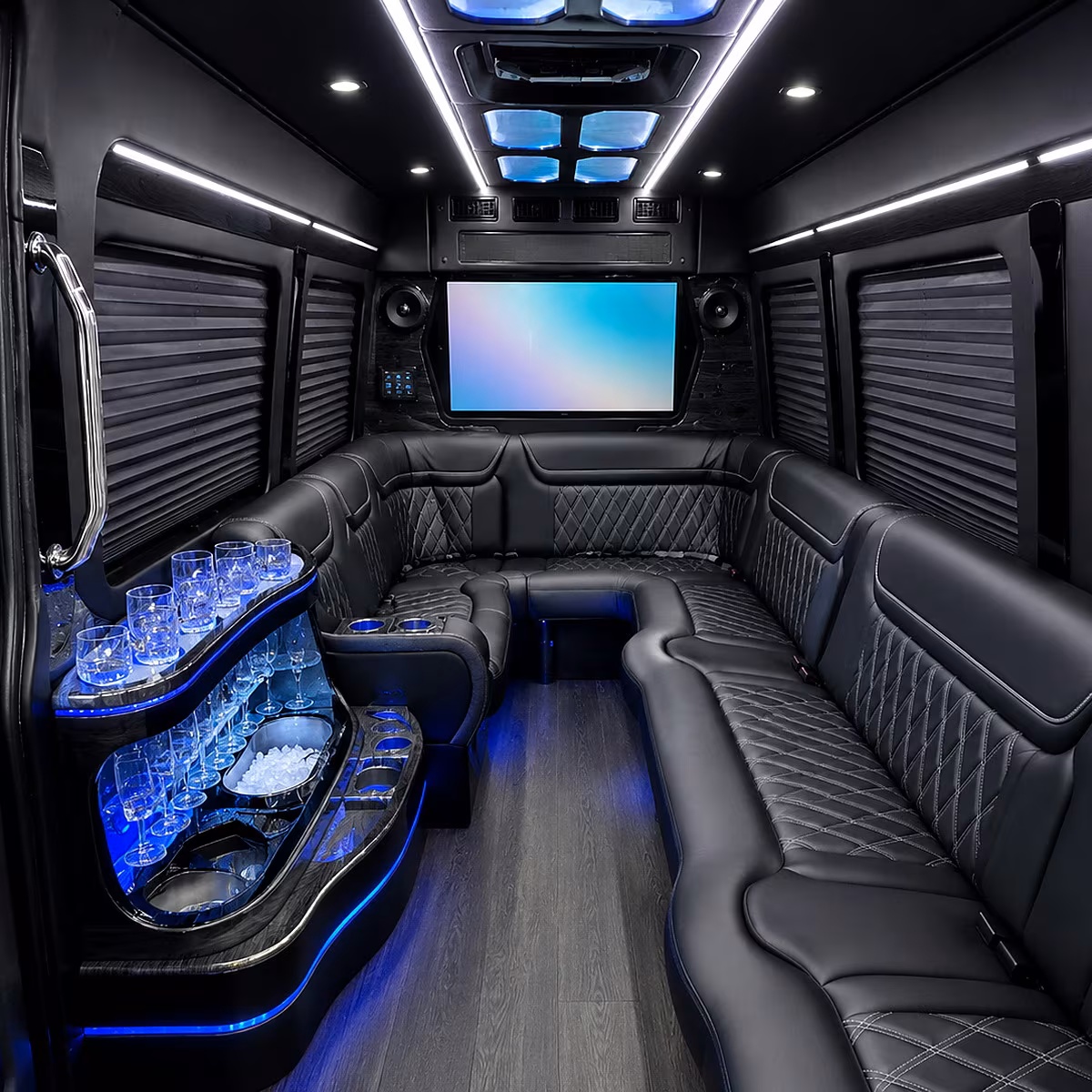 lauderhill party bus rental interior