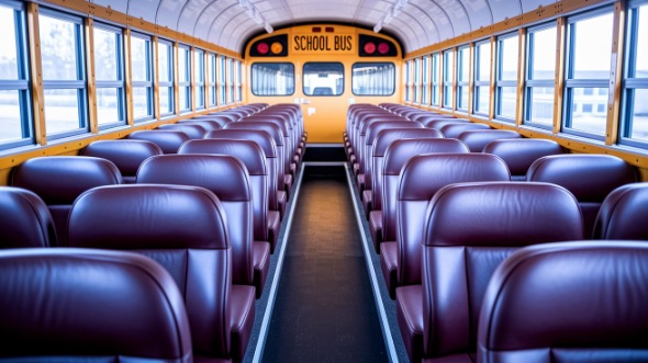 school bus rental interior plantation